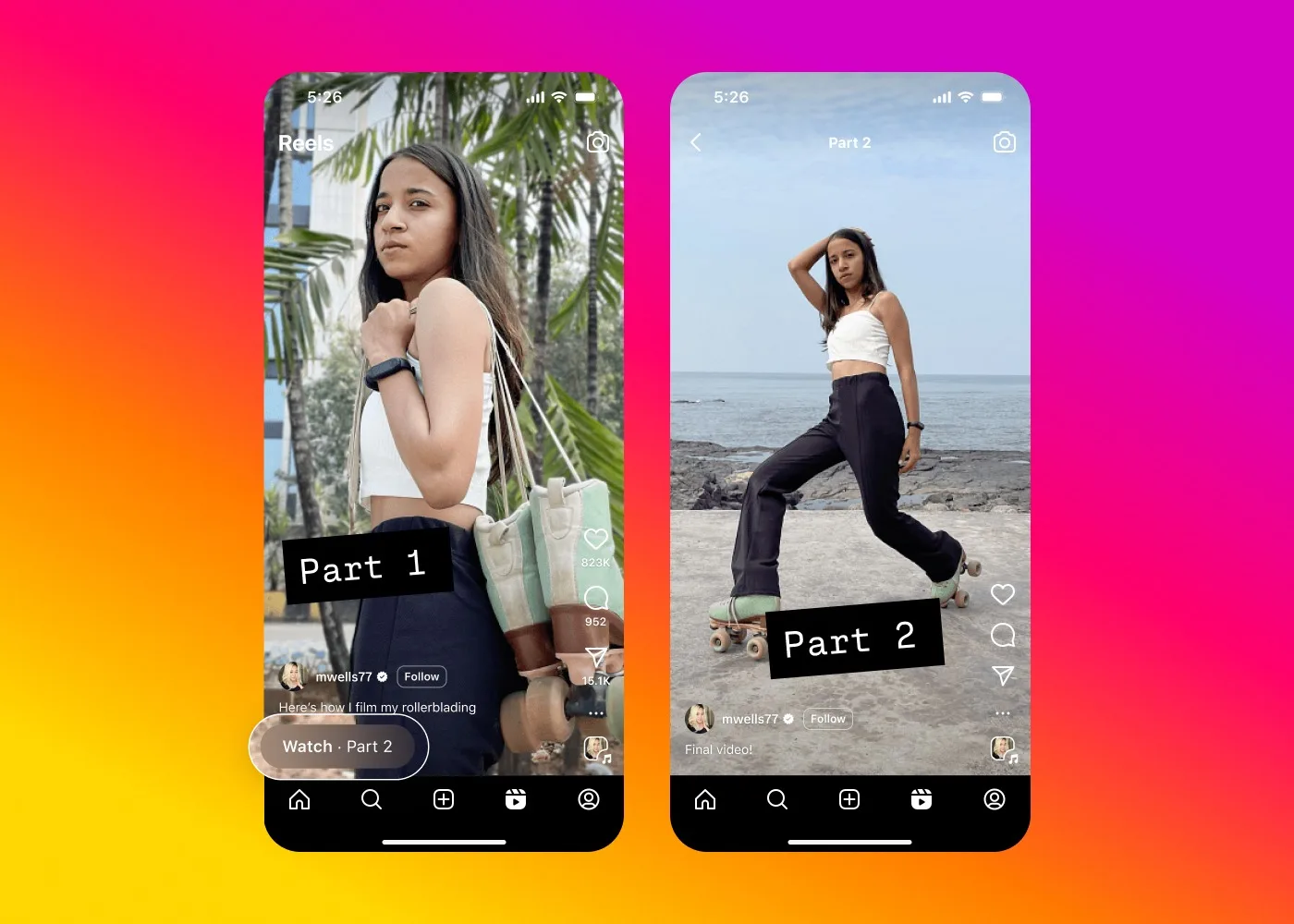 Instagram permet (enfin) de créer des Reels en série : meilleure narration, plus d’engagement