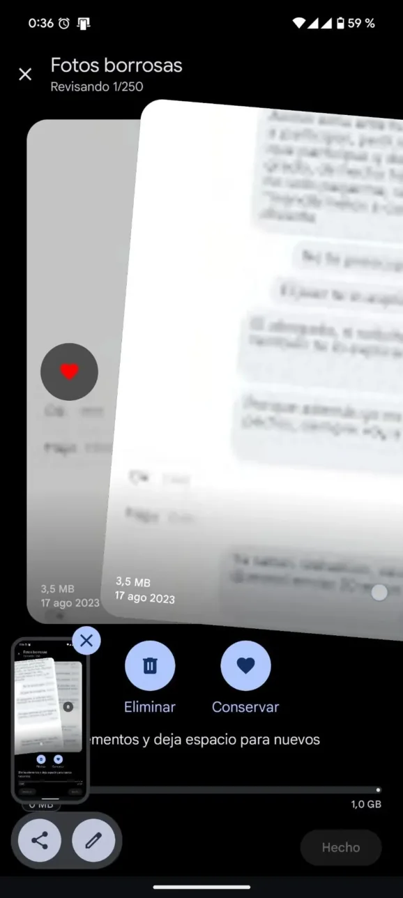Google Photos storage swipe Tele 1