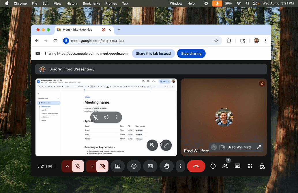 Google meet fullscreen