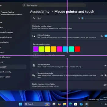 Windows 11 teste une croix de repérage pour mieux suivre le curseur de souris