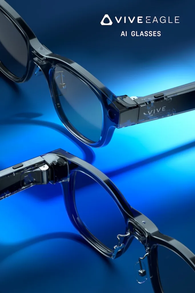 HTC VIVE Eagle : lunettes connectées IA avec traduction en 13 langues et design ultra-léger 54 VIVE Eagle Gray