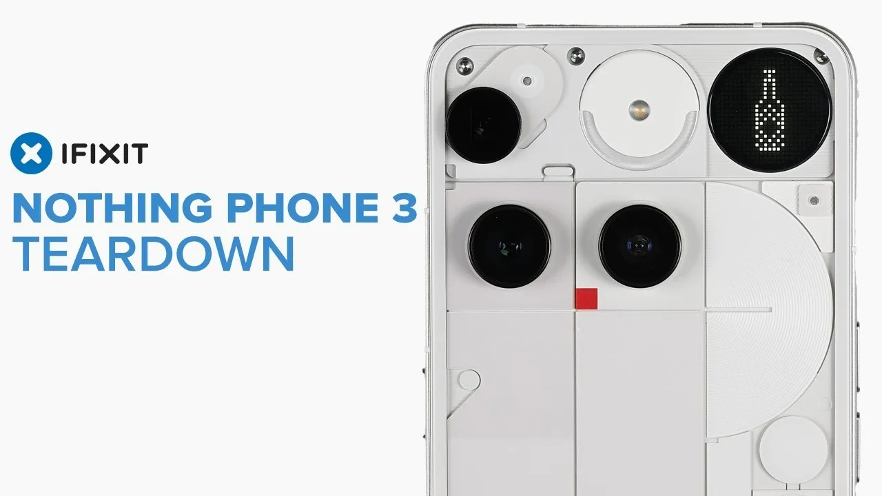 Nothing Phone (3) : design transparent, réparabilité catastrophique selon iFixit