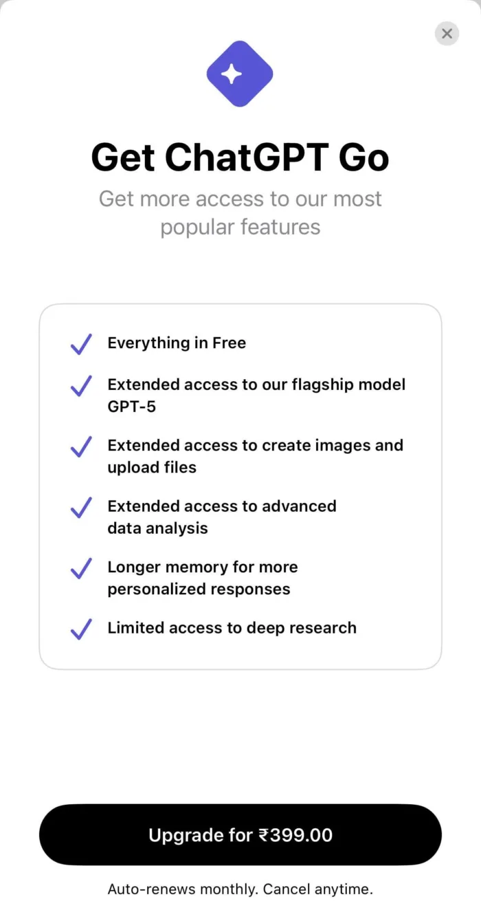open ai launches chatgpt go in i