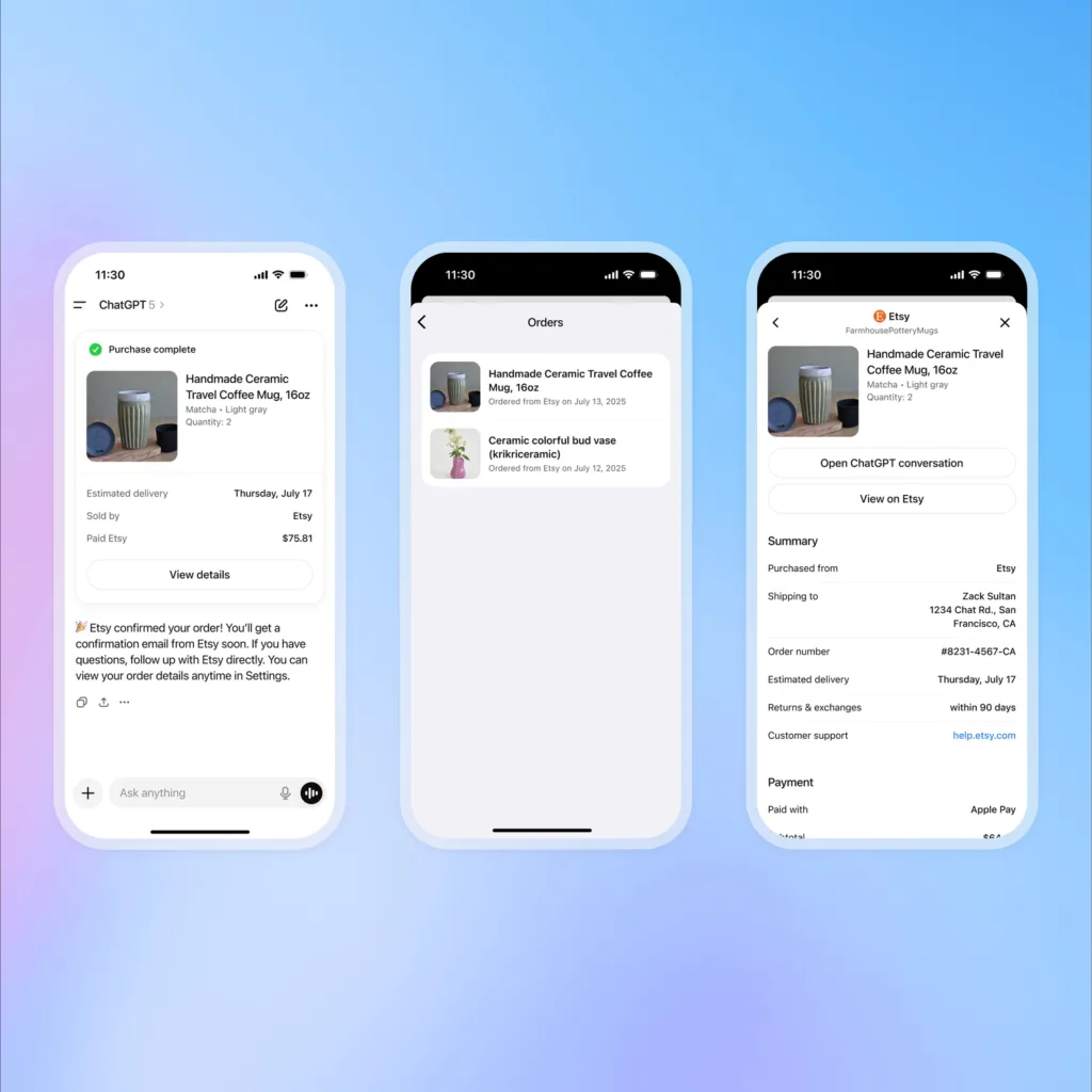ChatGPT devient une boutique : OpenAI lance l’achat direct avec Stripe et le protocole Agentic Commerce 49 5.Shop with confidence