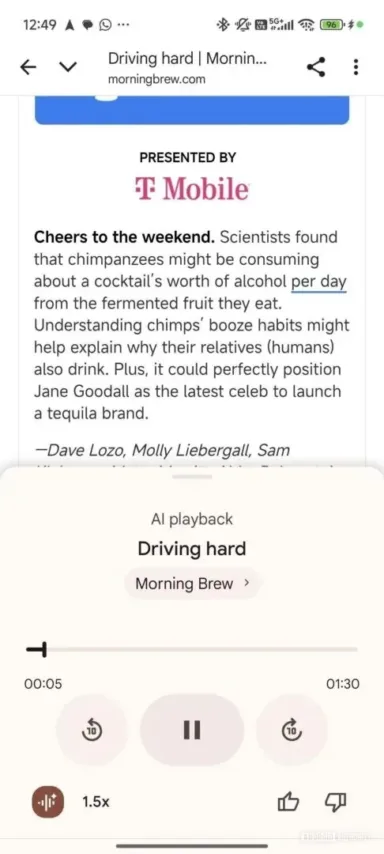AI overviews Chrome Android 1 48