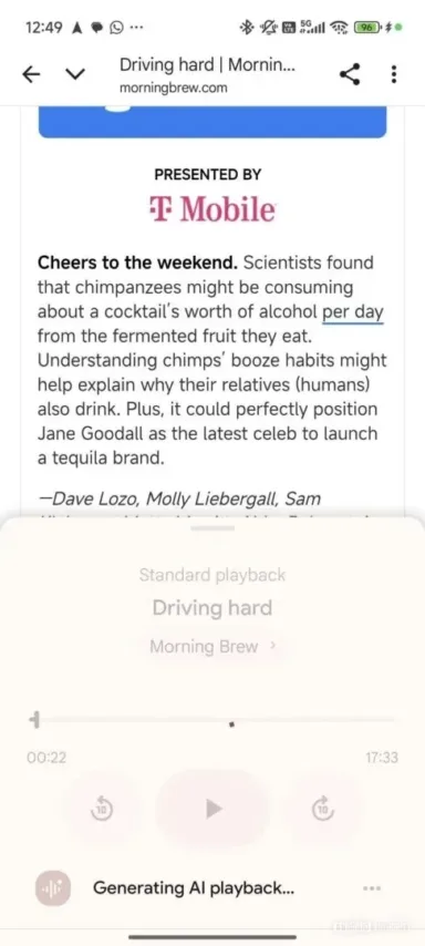 AI overviews Chrome Android 2 48