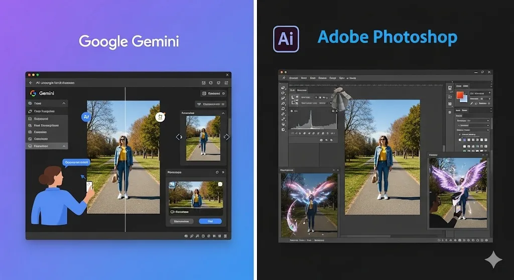 Google Gemini vs Photoshop : l’IA qui réinvente l’édition d’images