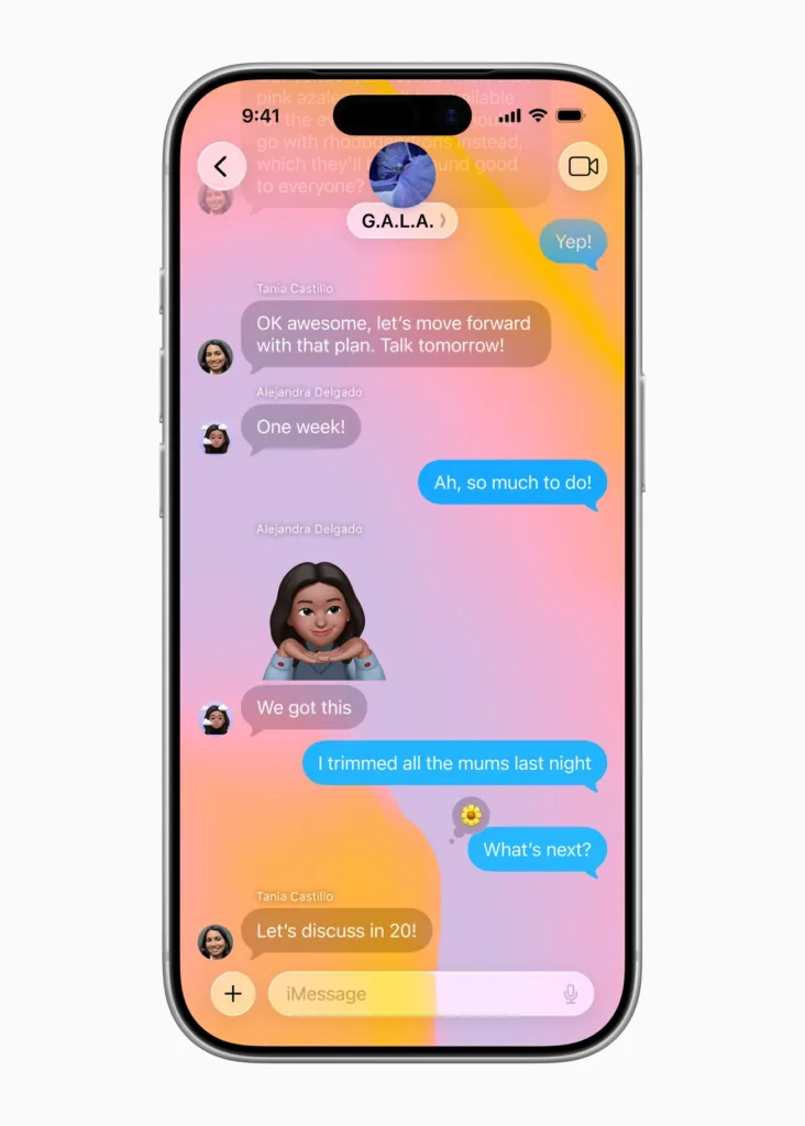 Apple OS availability iOS 26 Mes