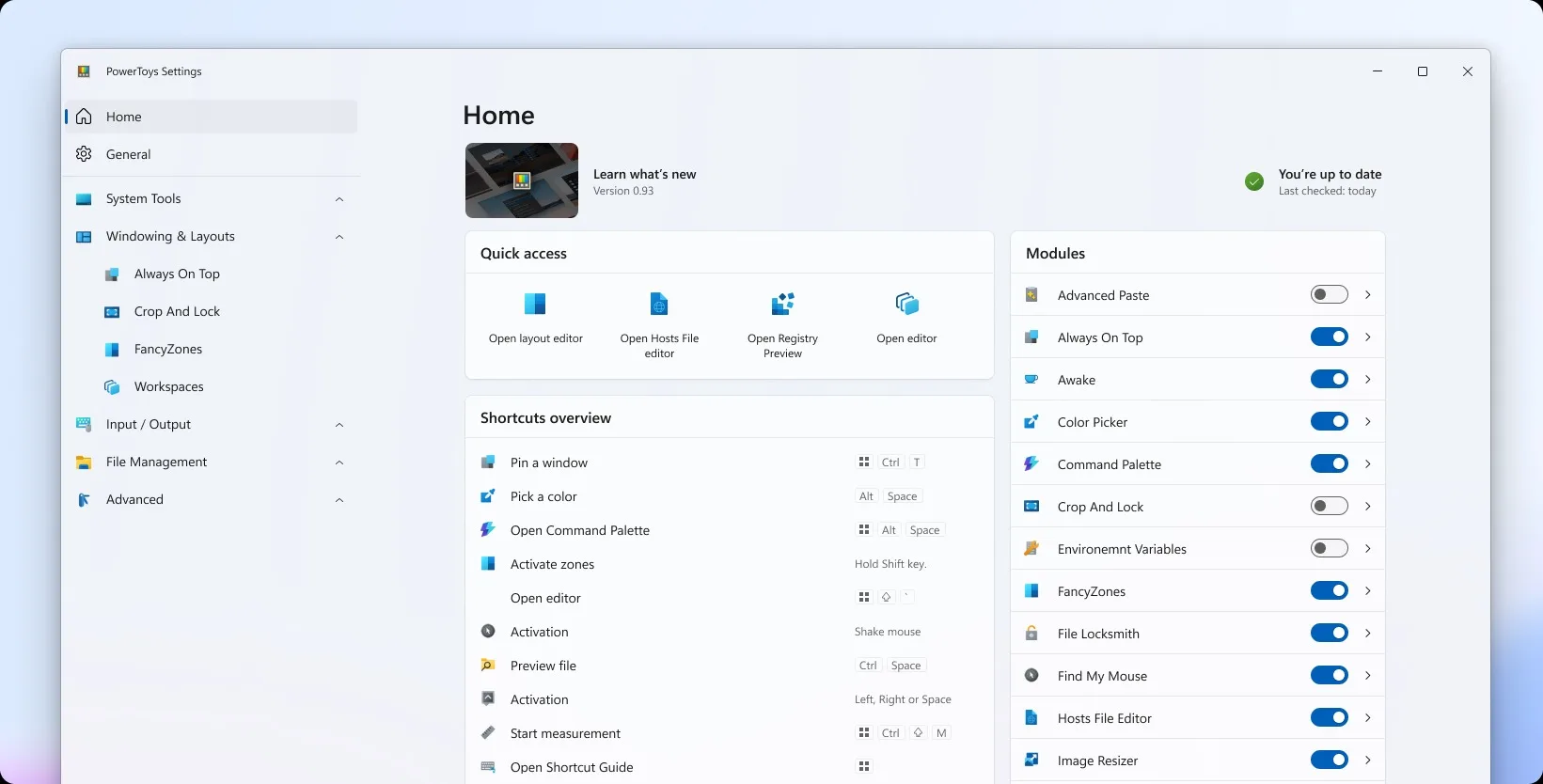 PowerToys 0.93 et 0.94 : nouveautés, Spotlight mode et gestion des raccourcis 50 FULLBLOWN SETTINGS
