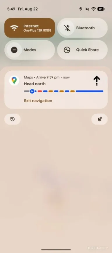 Google Maps Live Updates in Noti