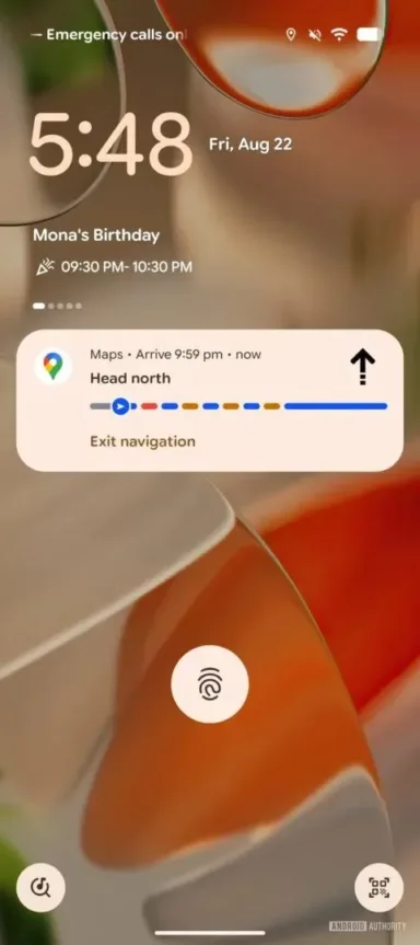 Google Maps Live Updates on Lock
