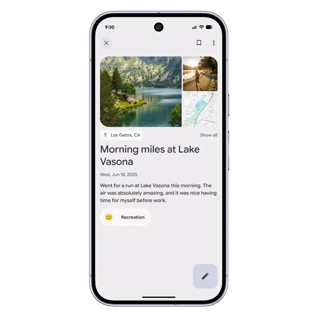 Pixel Journal vs Apple Journal : Google mise sur l’IA, Apple sur la pleine conscience 52 PixelAI Carousel2.max 1500x1500 1