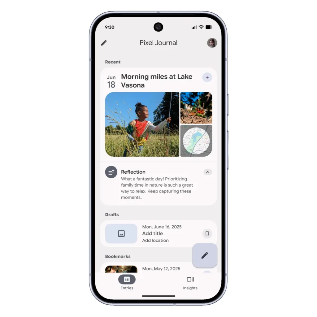 Pixel Journal vs Apple Journal : Google mise sur l’IA, Apple sur la pleine conscience 53 PixelAI Carousel3.max 1500x1500 1
