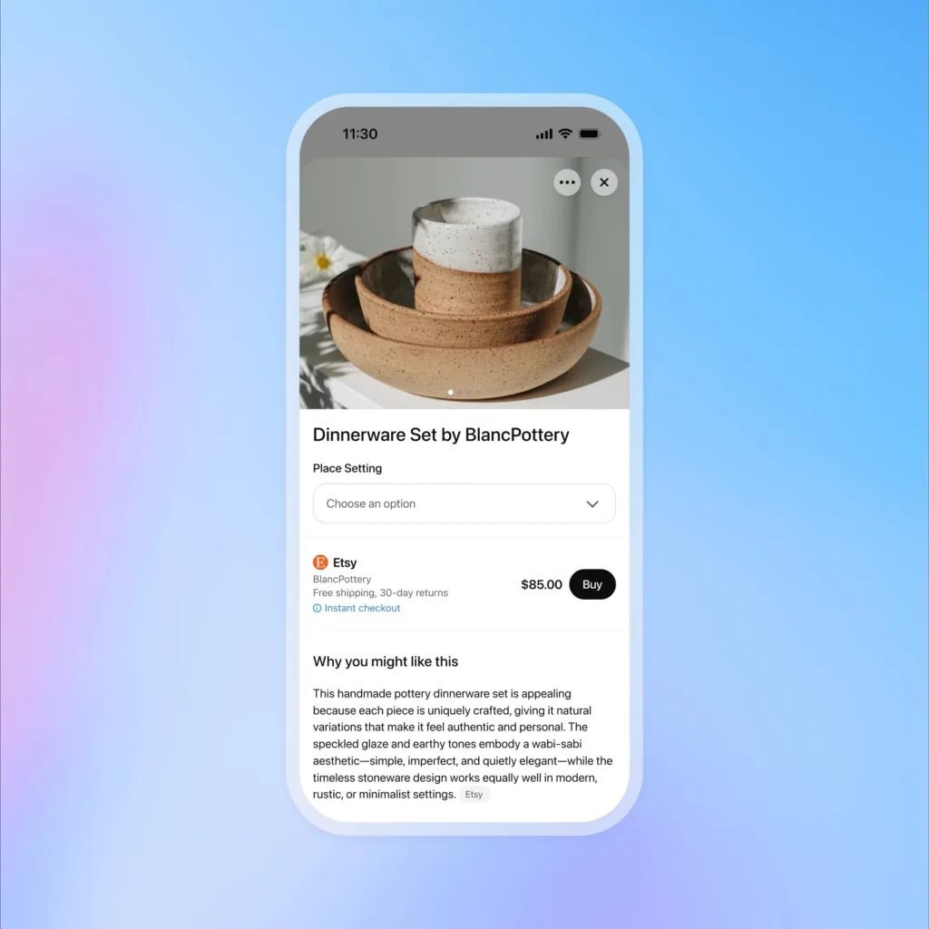 ChatGPT devient une boutique : OpenAI lance l’achat direct avec Stripe et le protocole Agentic Commerce 46 See buying options in one place