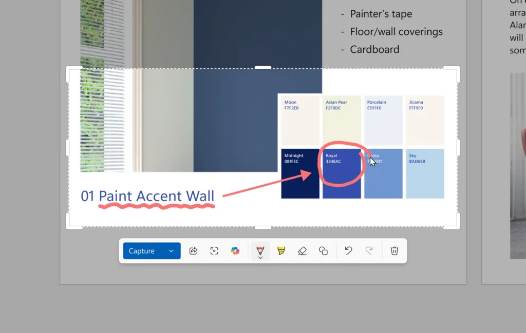 Windows 11 : Microsoft Paint se dote de fichiers projet et de pinceaux à opacité réglable 51 Snipping Tool Quick Markup 2 102