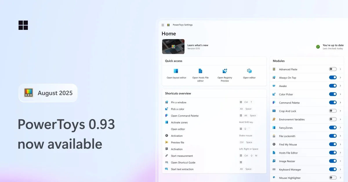 PowerToys 0.93 et 0.94 : nouveautés, Spotlight mode et gestion des raccourcis 49 PowerToys 0.93 et 0.94 : nouveautés, Spotlight mode et gestion des raccourcis