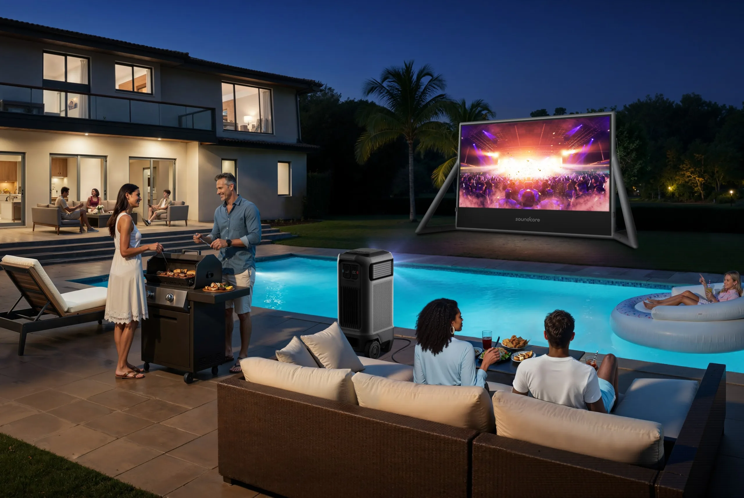 Anker Nebula X1 Pro : un vidéoprojecteur 4K transformé en machine de fête 52 X1 Pro Lifestyle By Pool scaled