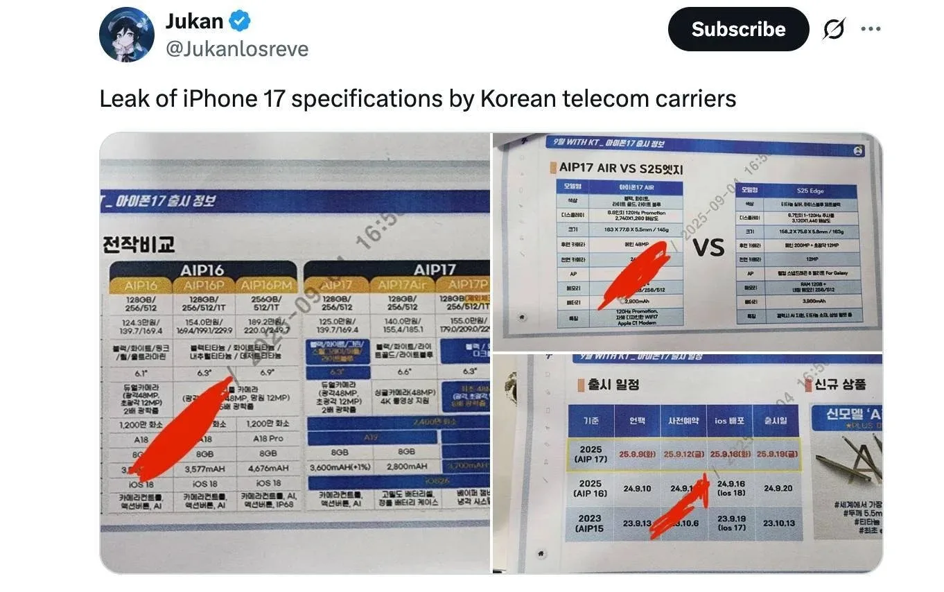 iPhone 17 specs KT 1 copy