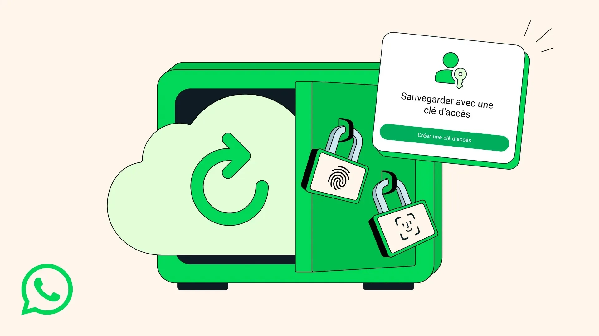 WhatsApp sécurise vos sauvegardes avec Face ID et les passkeys