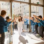 Apple Ginza opening day first cu