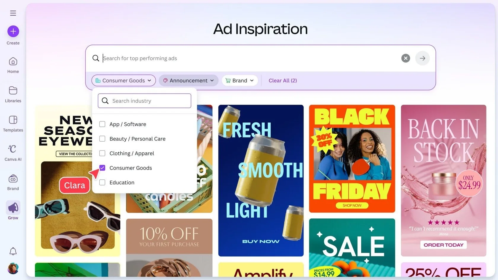 CanvaGrowTemplatesforInspiration