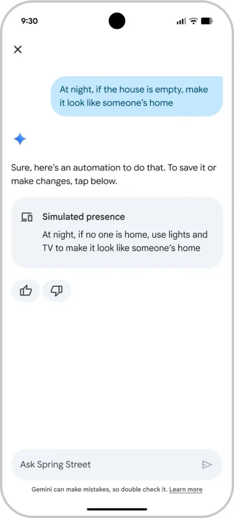 Google Home 4.0 : une refonte totale de l’app, plus rapide et boostée à Gemini 62 Copy of Ask Home 03 create automations