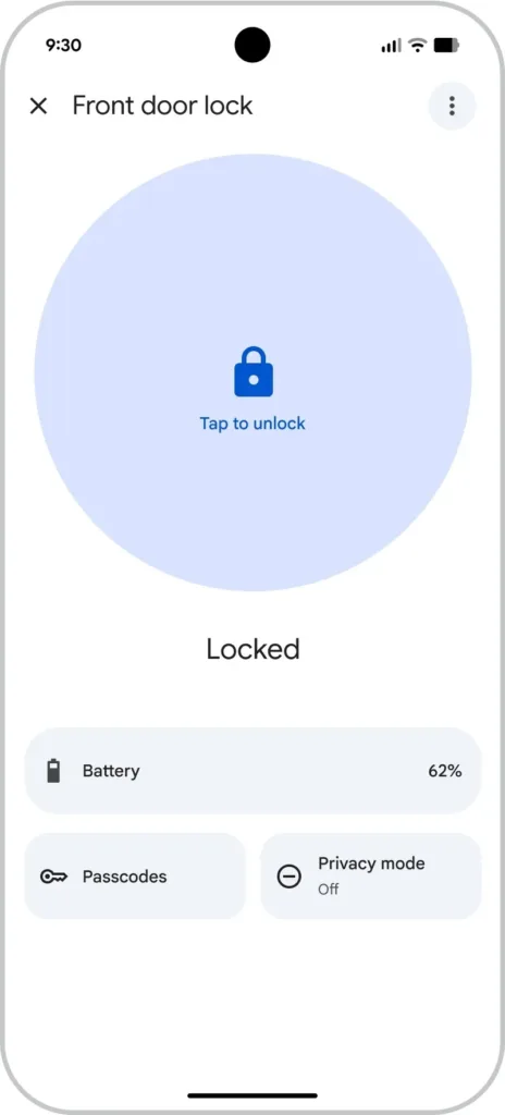 Google Home 4.0 : une refonte totale de l’app, plus rapide et boostée à Gemini 54 Copy of Home app Improvements 01 lock controller