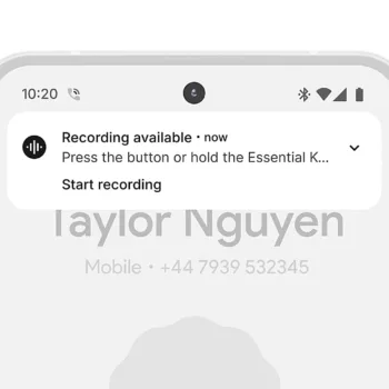 Nothing introduit l’enregistrement d’appels avec résumé IA dans l’app Essential Space