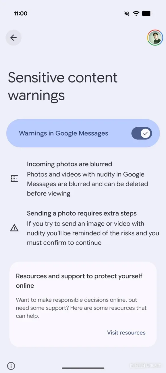 Google Messages Sensitive Conten 1