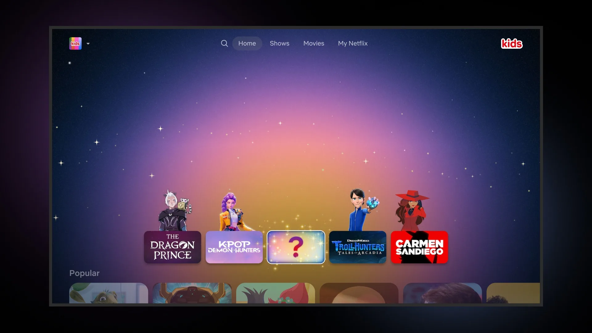 Netflix déploie une nouvelle interface TV pour les profils enfants dans le monde entier