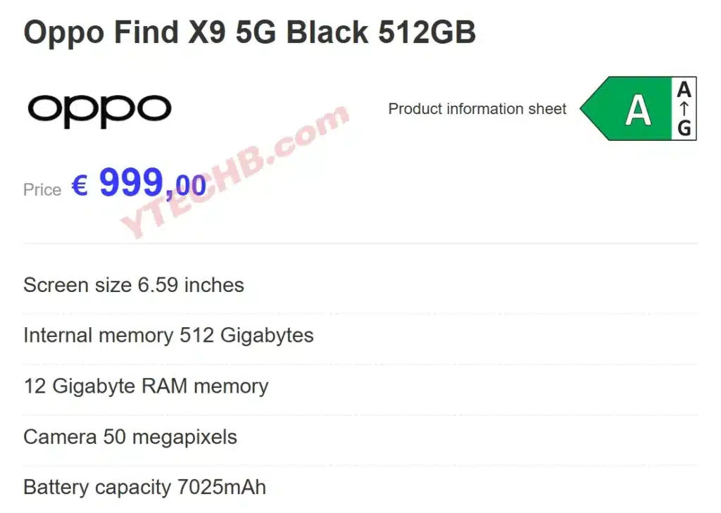 OPPO Find X9 Pro : 1 299 € et autonomie record, le nouveau flagship est prêt ? 57 Oppo Find X9 Price Exclusive