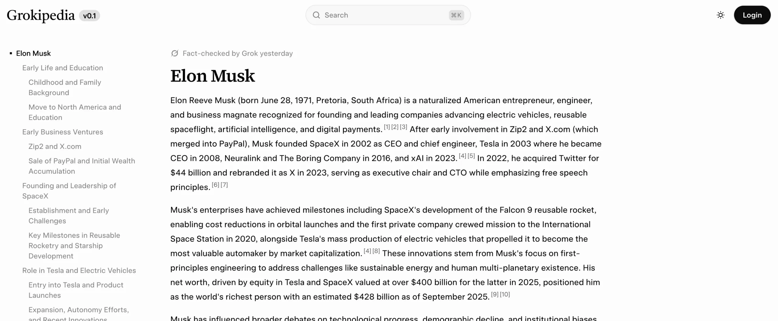 Elon Musk launches Grokipedia: the encyclopedia without human editors, already ‘better than Wikipedia’ 50 Screen 2025 10 28 at 07.45.22 scaled