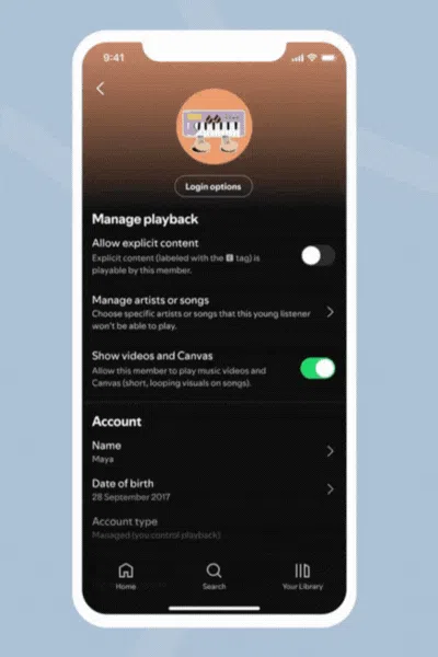 Spotify Launches Managed Accounts for Kids on Family Premium Subscriptions 50 Spotify managed account demo