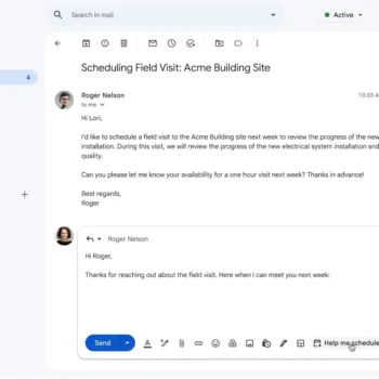 Gmail : Google lance « Help Me Schedule », une IA Gemini qui planifie automatiquement vos réunions