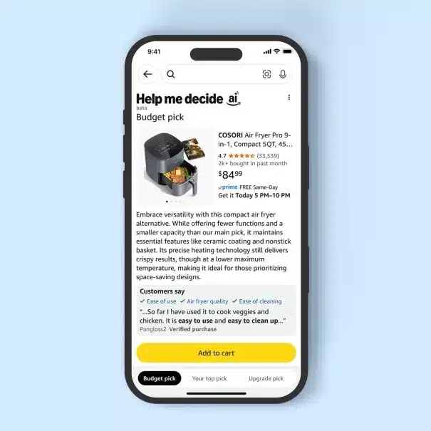 Amazon lance « Aide-moi à choisir » : l’IA qui choisit le bon produit à votre place 68 image 71