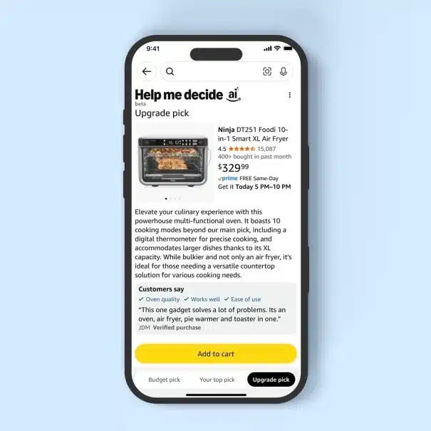 Amazon lance « Aide-moi à choisir » : l’IA qui choisit le bon produit à votre place 69 image 72