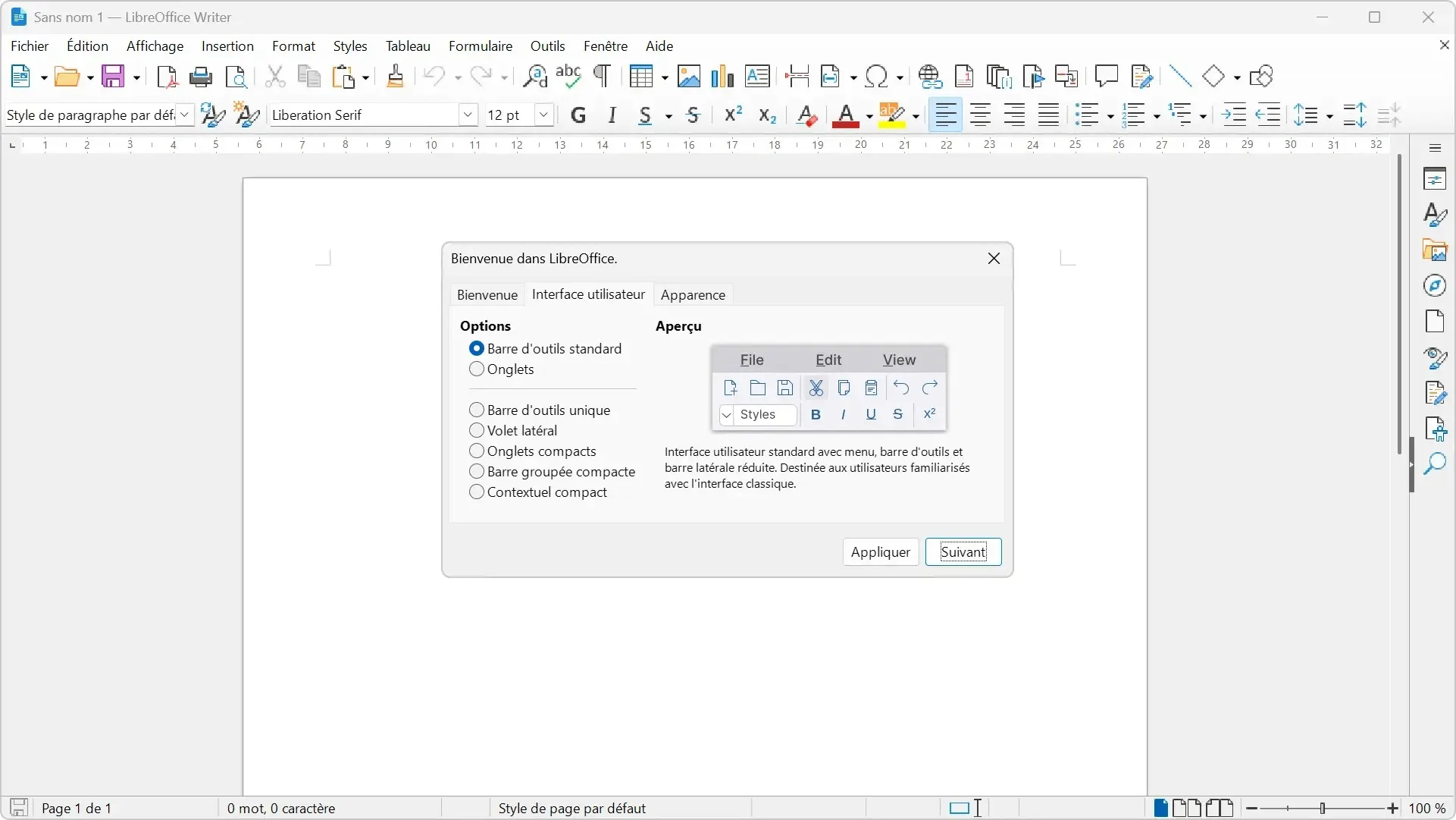 libreoffice 25 8 nouvelle fenetr
