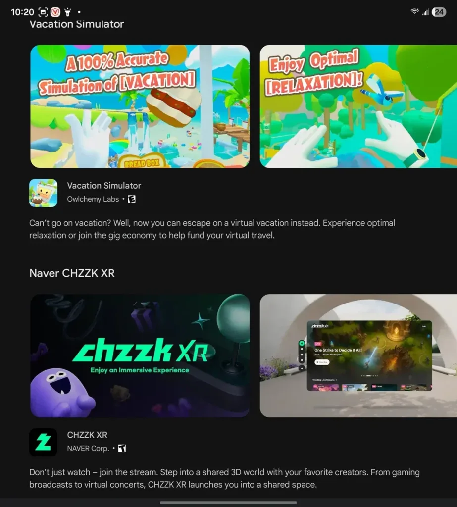 Google devance Samsung : les premières applis Android XR du casque Galaxy XR déjà sur le Play Store 59 xr page available on google play store showing upcoming v0 uxag0jj4sevf1