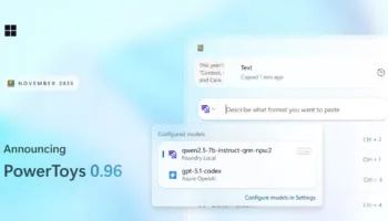 PowerToys 0.96 : le presse-papiers devient un hub de traitement texte IA