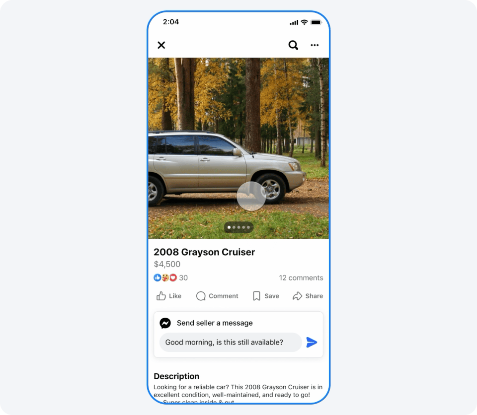 Facebook Marketplace Gets a Makeover and Becomes Social Vehicle Insights