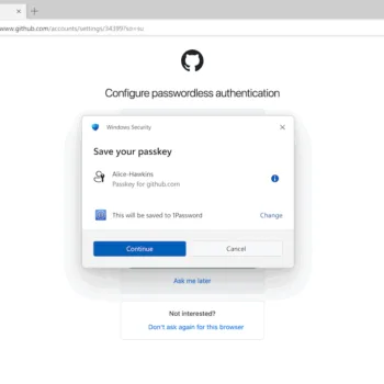 Windows 11 supporte les Passkeys tiers : 1Password et Bitwarden sont intégrés