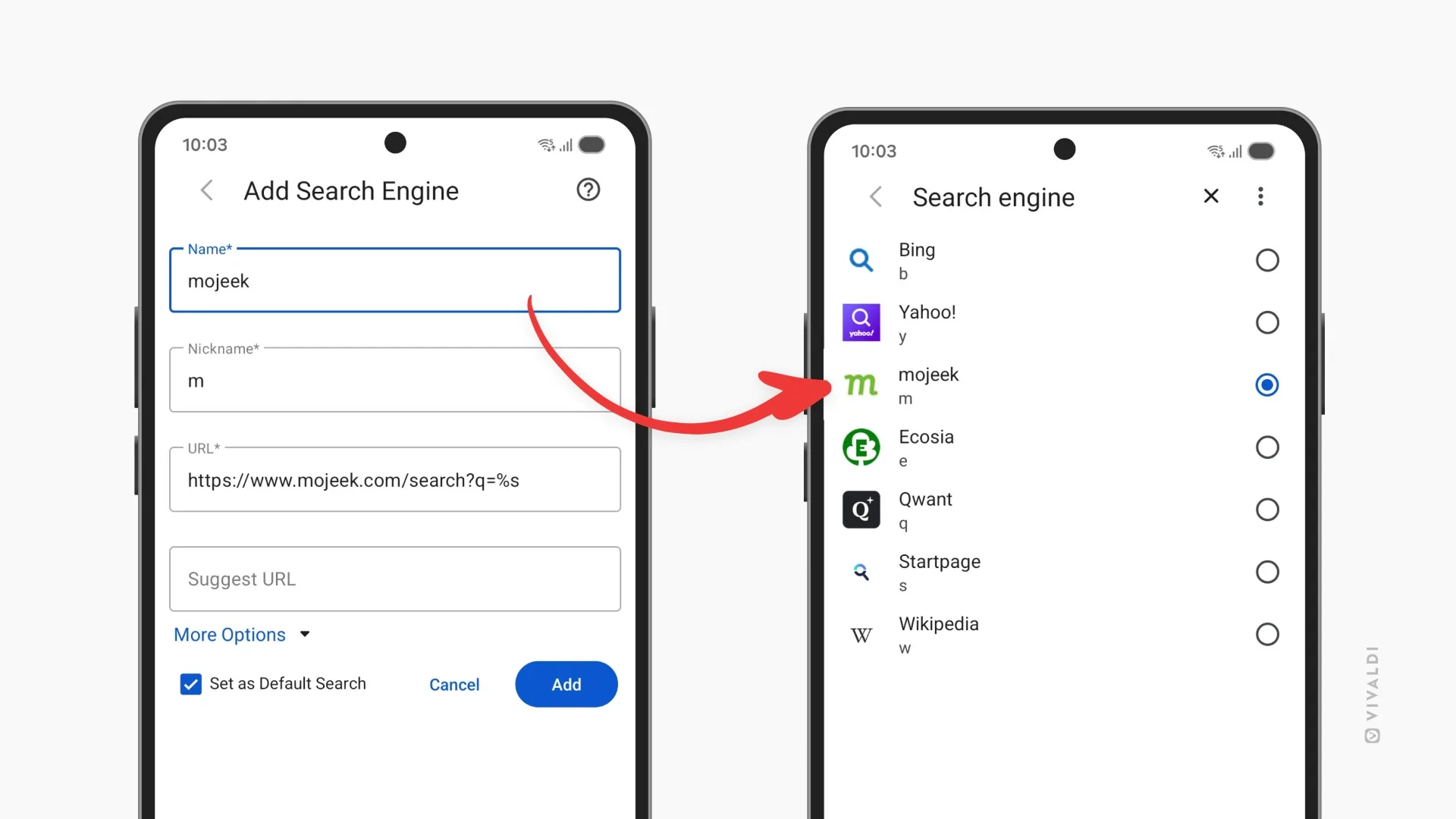 Vivaldi 7.7 introduces 100% personalized search on Android 7.7 android custom search engine