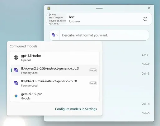 PowerToys 0.96: The Clipboard Becomes an AI Text Processing Hub Frame 2147233107