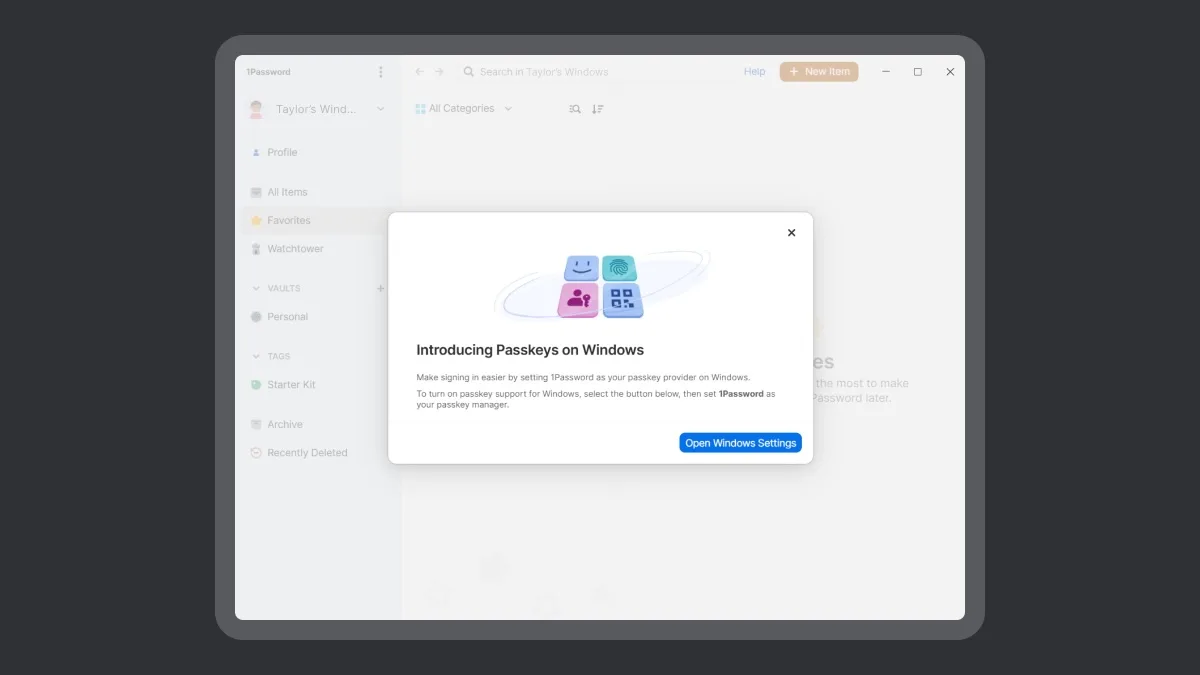 Windows 11 supporte les Passkeys tiers : 1Password et Bitwarden sont intégrés 53 Passkeys on Windows 2