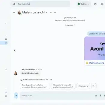 Google Chat ajoute l'aperçu des messages non lus par survol
