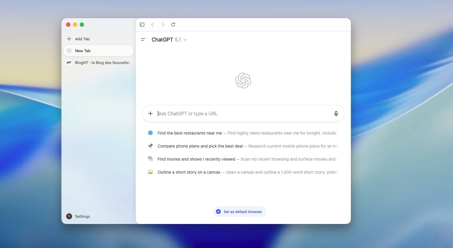 ChatGPT Atlas ajoute les onglets verticaux à la manière du navigateur Arc
