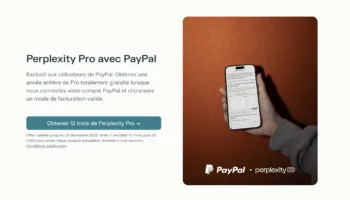 Perplexity Pro gratuit pendant 1 an : voici comment profiter de l’offre PayPal (200 € d’économie)