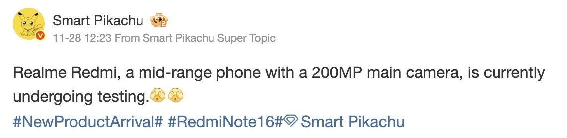 Realme 16 Pro et Redmi Note 16 Pro+ : la bataille du milieu de gamme passe à 200 mégapixels 50 Screen 2025 11 30 at 13.04.53