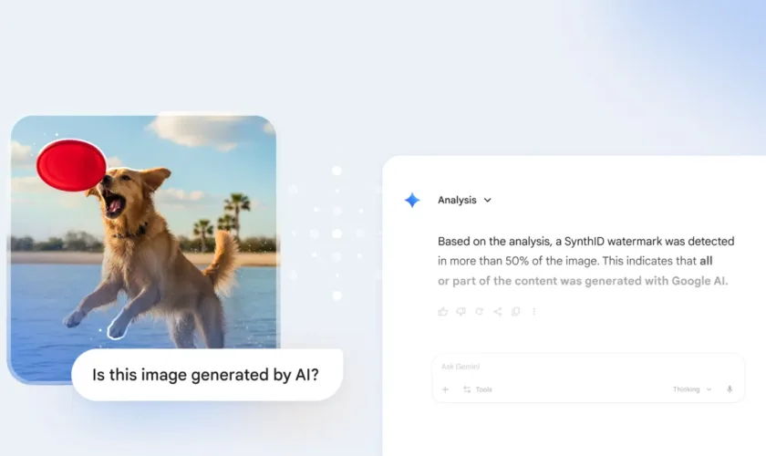 Google permet de demander à Gemini si une image a été créée par IA