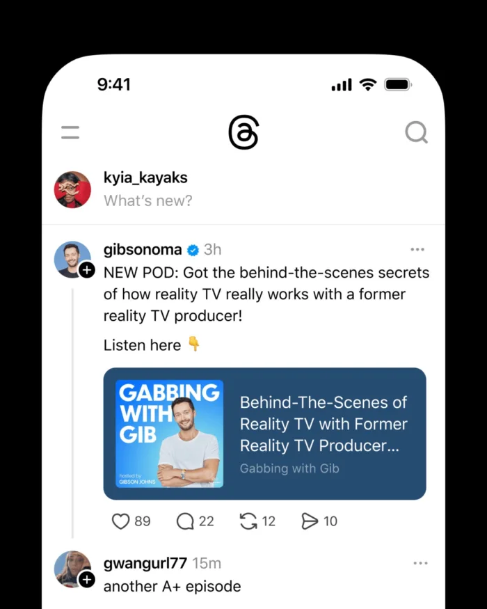 Threads Podcast in feed